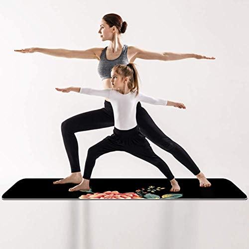 Elegantan i luksuzan Rose 6mm Print Extra debeli Yoga Mat, Eco-Friendly TPE vježbe Mats Pilates Mat sa za jogu, trening, Core Fitness
