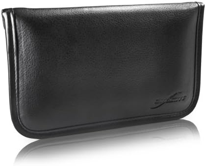 Boxwave futrola za esencijalni telefon - elitna kožna glasnička torbica, sintetička kožna poklopac koverte za kovertu za esencijalni telefon - Jet crni
