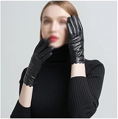 N / A zimske kožne rukavice ženske rukavice sa ekranom osetljivim na dodir obložene toplim i mekanim