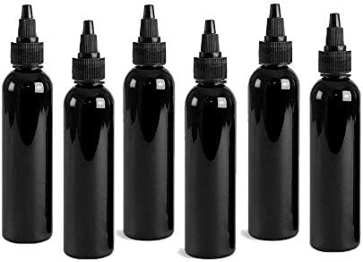 Grand Parfums 8oz Crna plastična punjač za punjenje kućnih ljubimaca W / Stieze gornji dozator za vijak; Za šampon, aromaterapiju,