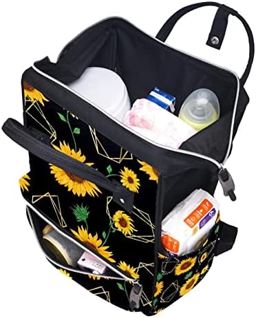 Guerotkr putni ruksak, ruksak za torbu pelena, ruksak pelena, bešavni uzorak cvijeća suncokreta