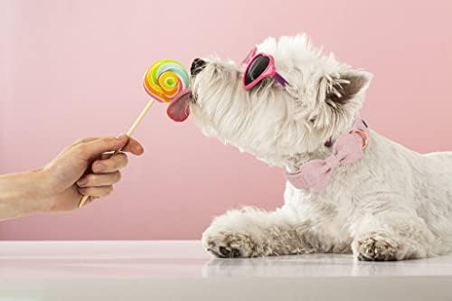 Aring pet Bowtie Dog Collar-pamučna ružičasta pseća kragna sa mašnom, Fancy Wedding Girl Dog Collars pokloni sa metalnom kopčom za male srednje velike pse
