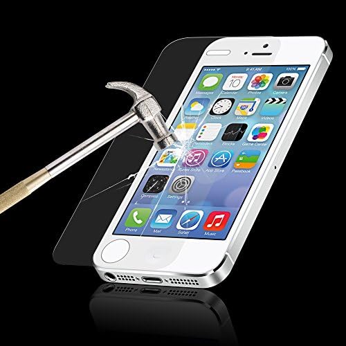 Zaštita ekrana za iPhone 5 5S, JOISEN 0.26 mm kaljeno staklo za zaštitu ekrana, 2.5 D Ivica 9h tvrdoća 99.99% Jasnoća visoka osetljivost