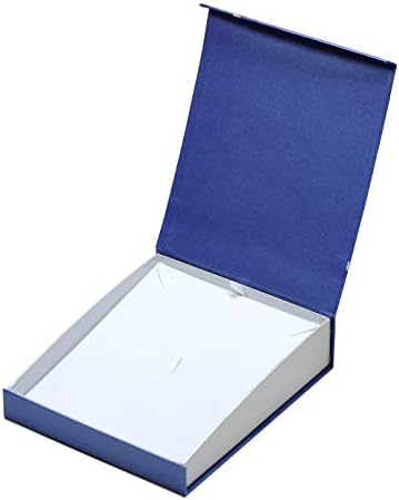 Plava velika ogrlica privjesak naušnica prsten narukvica nakit Set Poklon kutija Premium magnetna kartonska velika ogrlica Set kutija