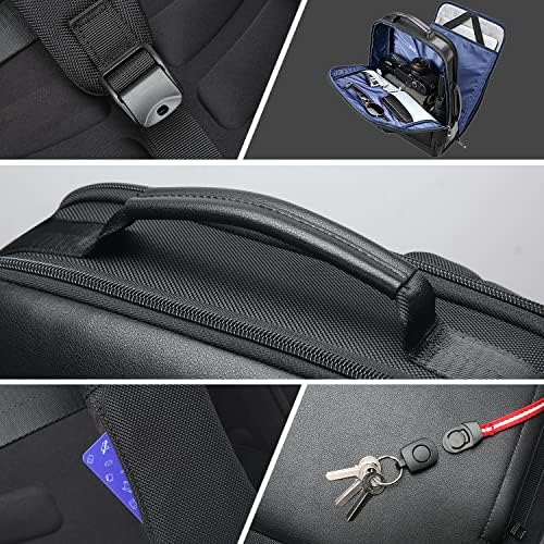 BOPAI Business Smart 15.6 inčni ruksak za Laptop konvertibilni proširivi veliki ruksak protiv krađe USB punjenje i vodootporan multifunkcionalni muški Crni ruksak pogodan za putovanja