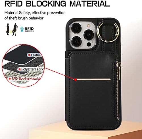 Furiet torbica za novčanik za iPhone 12 Pro iPhone12 6.1 kožna kopča Flip zipper torbica sa naramenicom držač kreditne kartice mobilni