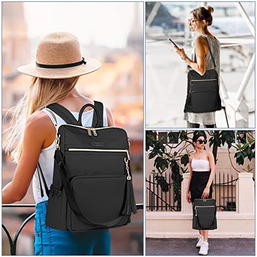 Ytonet ruksak za Laptop za žene, 15,6-inčni putni ruksak za žene sa USB priključkom za punjenje, vodootporni koledž ruksak protiv