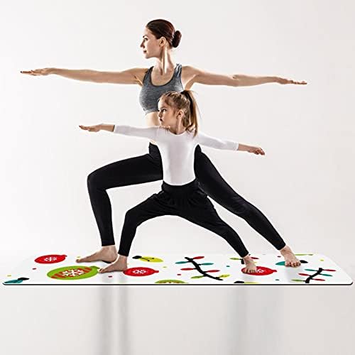 6mm Extra Thick Yoga Mat, Božić Lantern_Mesa De Trabajo 1 Print Eco-Friendly TPE vježbe Mats Pilates Mat sa za jogu, trening, Core