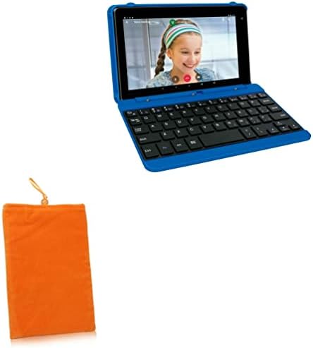 Boxwave Case kompatibilan s RCA Voyager Pro - baršunastom torbicom, meka velur tkanine torba sa crtežom - podebljana narančasta