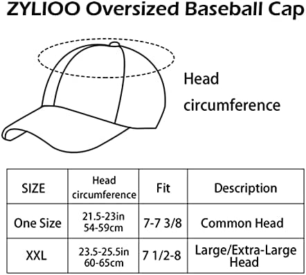 Zylioo XXL Oversize maskirna bejzbol kapa,vojni kamo šešir za velike glave 22 -25,5, podesivi strukturirani taktički šešir