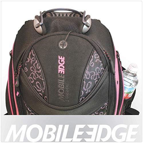 Mobilni rub ženski ruksak za laptop 16-inčni PC, 17 inčni Mac Black sa ružičastim vrpcama studenti Mebpex1, jedna veličina