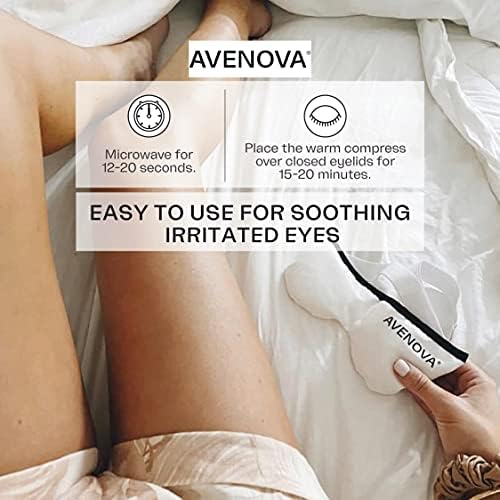 Avenova vlažna grijanje maska ​​za oči - maska ​​za upotrebu i mikrovalna pećnica pruža reljefnost od alergija, sinusa, glavobolja,