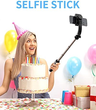 Gimbal stabilizator sa Selfie Stick za iPhone: prijenosni ručni Gimble sa stativom & amp; daljinski za mobilni telefon Kamera & amp; Samsung Android Smartphone snimanje Video & amp; Vlogging na Tiktok & amp; YouTube
