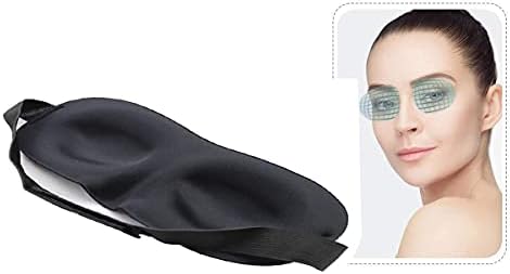 Budite sigurni zauvijek svilena maska ​​za oči za oči, slijepi preklop za putovanja / spavanje za muškarce / žene Unisex Eye-crno-016