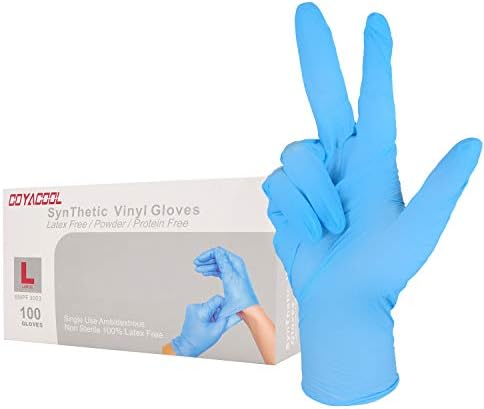 Coyacool rukavice za jednokratnu upotrebu velike rukavice od mješavine nitrila i vinila, bez lateksa, 4 Mil, 100 kom. - Rukavice za