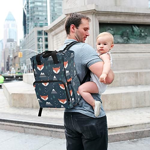 Mnsruu torba za pelena Fox pelena ruksak višenamjenska putni pelena tota za baby boy djevojka veliki kapacitet toddlera za promjenu
