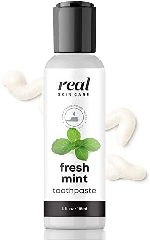 Real Corner Care Coconut Pasta za zube | Svježa metvica | Sva prirodna organska fluorida besplatna pasta za zube za zdrave osmijehe
