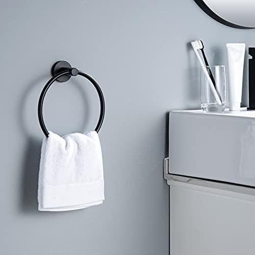 KES kupaonica police za industrijske cijevi i ručni nosač ručnika i toaletni papir, zidna montaža crna, btr501s60-bk + a2180-bk +