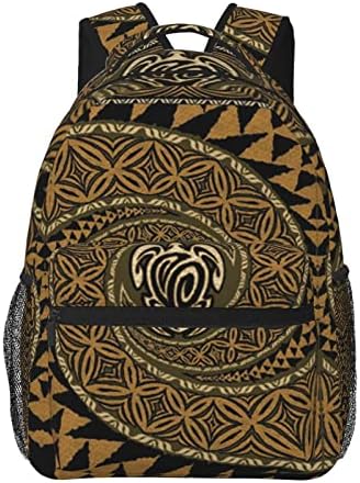 Ewmar Hawaiian Tapa Hono Turtle Ispisano platno Ležerno ruksak / Lagana težina Studentski ruksak za prijenosnog ruksaka za prijenos