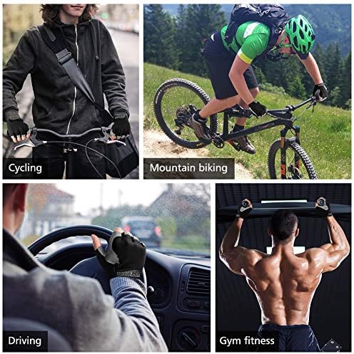 Accmor Biciklističke rukavice za muškarce, rukavice za bicikle s pola prstiju bicikl MTB rukavice za bicikle, rukavice protiv klizanja