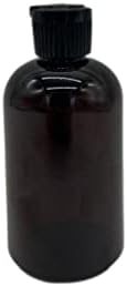 Prirodne farme 4 OZ Amber Boston BPA Besplatne boce - 12 pakovanja Prazna kontejnera za ponovno punjenje - esencijalna ulja - aromaterapija | Crni izborni poklopac - izrađen u SAD-u