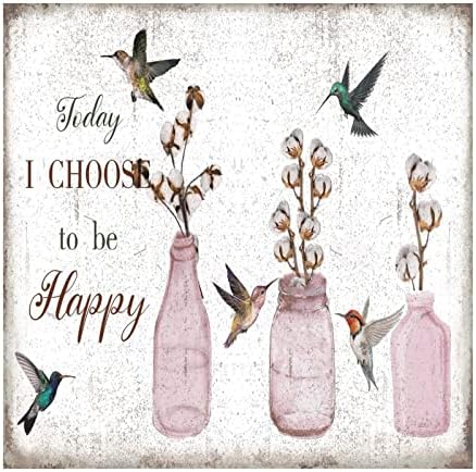Danas biram da budem sretan riječi naljepnice sa slovima prilagođene pamučne cvjetnice bočica cvjetni Kolibri zidna naljepnica vinilne