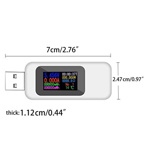 RHFEMD USB OLED TRENUTNI TRENTSKI TRENOTNI TRENER METER POWER Kapacitet struje mjerenje testera za domaćinstvo Precizno instrument