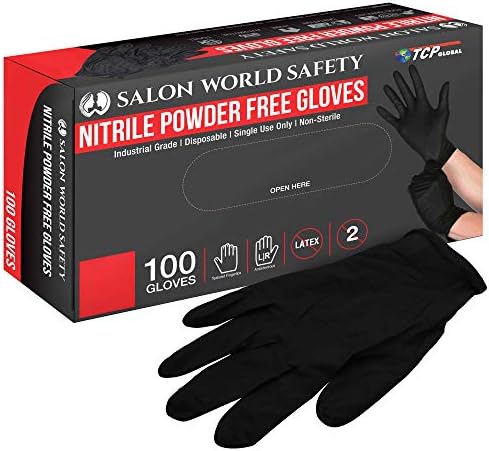 Svjetska sigurnosna rukavice za jednokratnu nitrilu, kutija od 100, veličina x-veća, 5,0 mil - lateks besplatno, teksturirano, hrana
