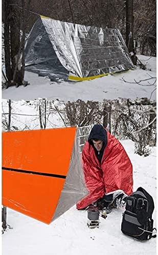 Hitno preživljavanje šatora za preživljavanje, 59 x 98.4inch vodootporan 2-osobno milarsko termalno sklonište za planinarenje kampiranje