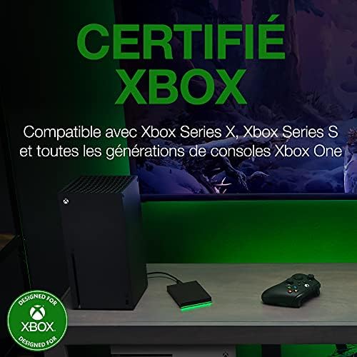 Seagate Game Drive za Xbox 2TB vanjski USB 3.2 Gen 1 tvrdi disk Xbox certificiran sa zelenom LED trakom